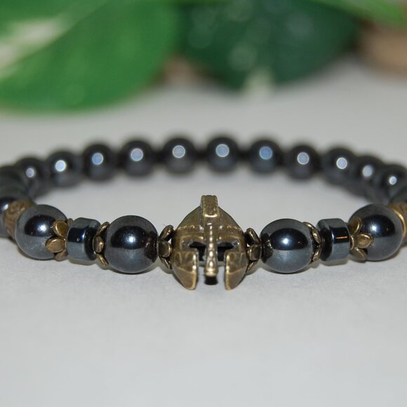 Magnetic Bracelet,Roman Helmet Bracelet,Hematite Bracelet,Heathy Bracelet - Picture 2 of 3